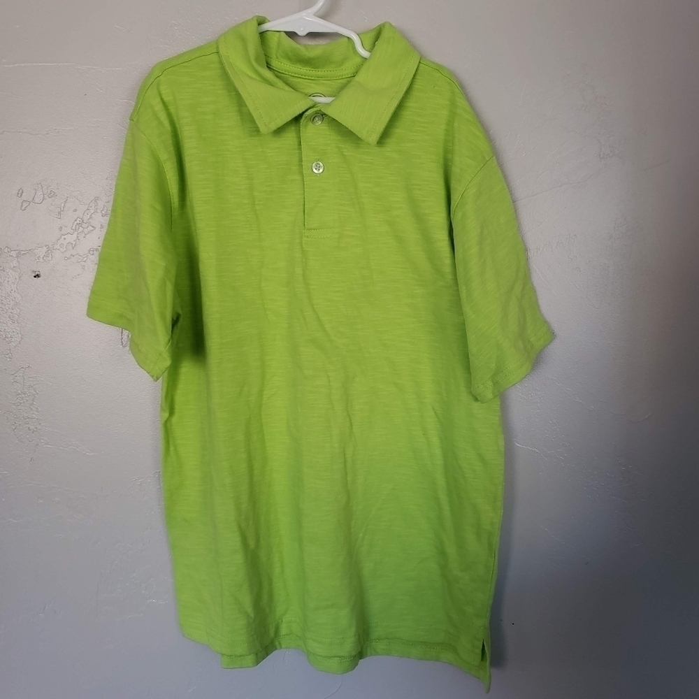 Wonder Nation NWOT Boys XL 14/16 Lime Green Short Sleeve Polo Shirt T-shirt Top